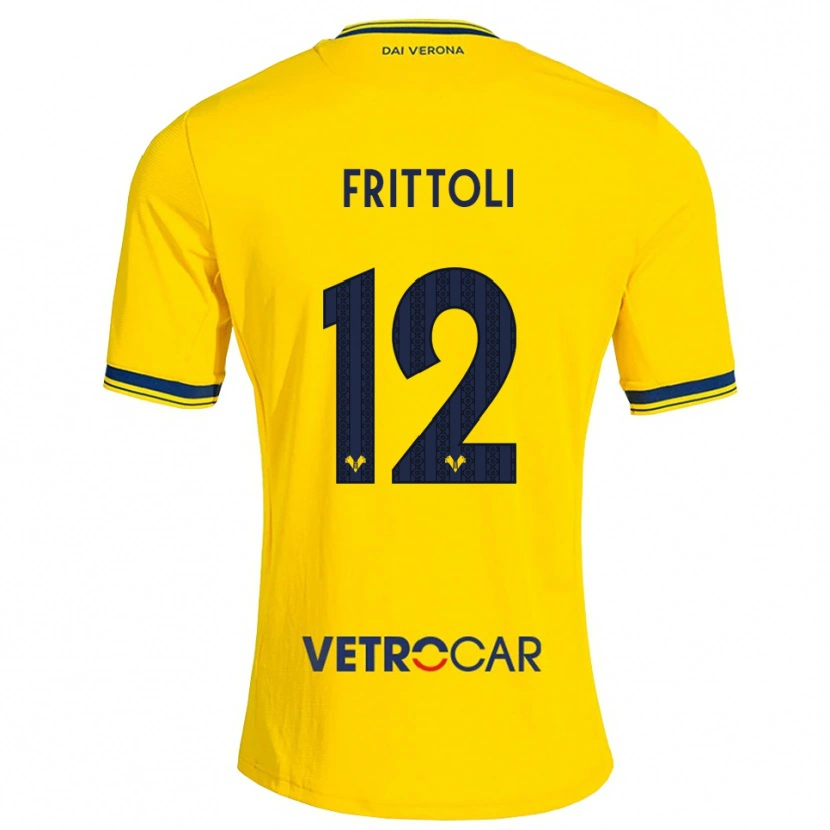Danxen Mujer Camiseta Riccardo Frittoli #12 Amarillo Rojo 2ª Equipación 2026/27 La Camisa