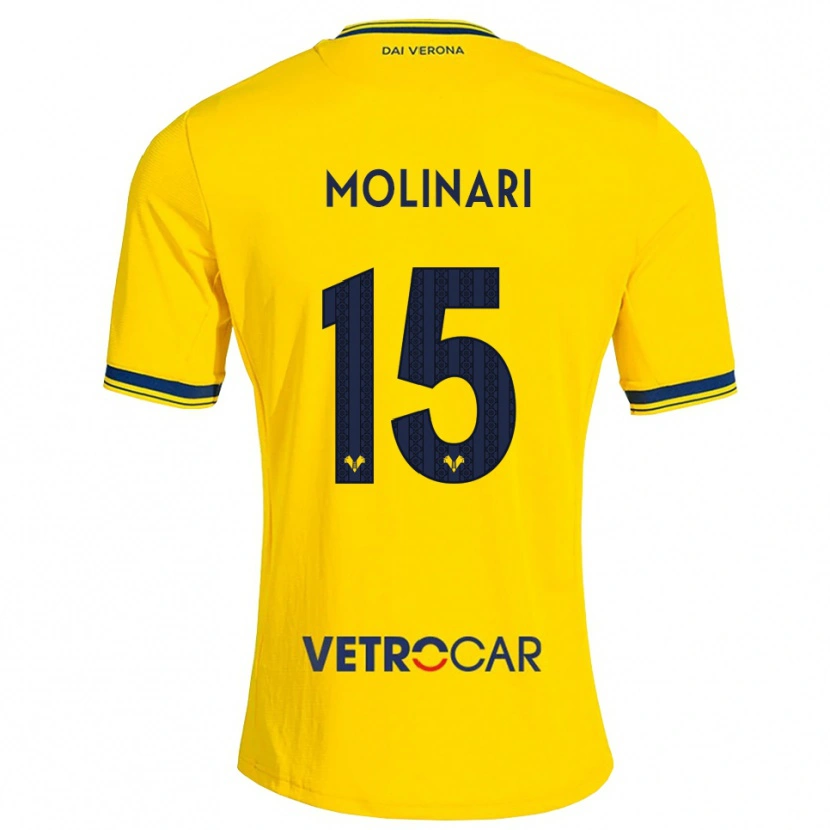 Danxen Mujer Camiseta Gabriele Molinari #15 Amarillo Rojo 2ª Equipación 2026/27 La Camisa