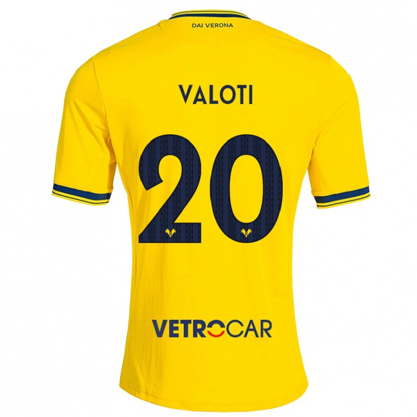 Danxen Mujer Camiseta Alessandro Valoti #20 Amarillo Rojo 2ª Equipación 2026/27 La Camisa