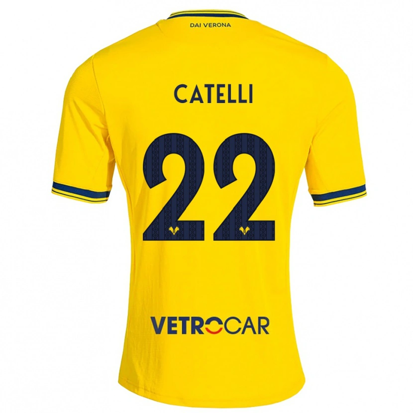 Danxen Mujer Camiseta Anna Catelli #22 Amarillo Rojo 2ª Equipación 2026/27 La Camisa
