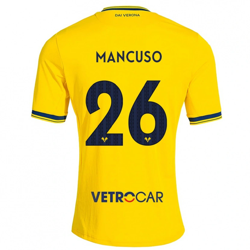 Danxen Mujer Camiseta Giulia Mancuso #26 Amarillo Rojo 2ª Equipación 2026/27 La Camisa