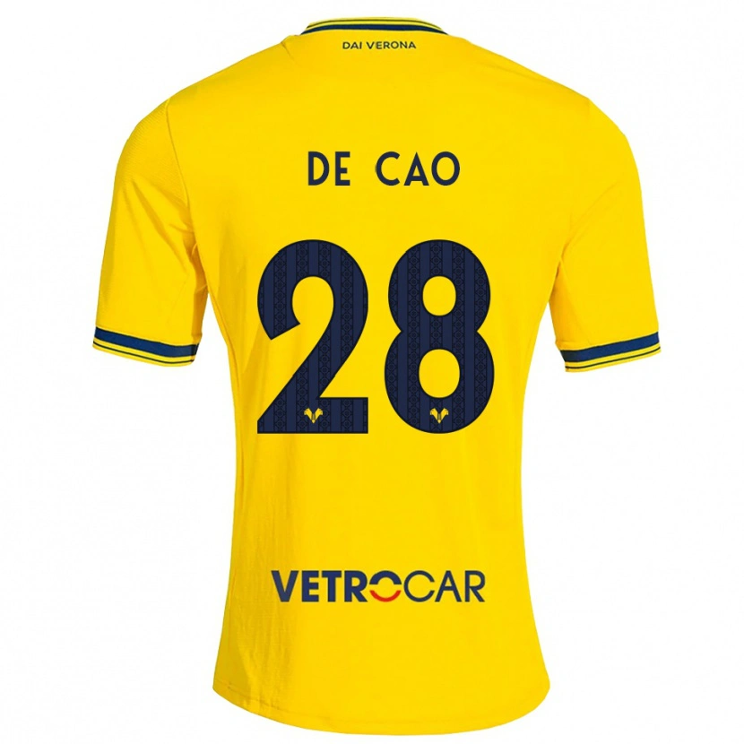Danxen Mujer Camiseta Elena De Cao #28 Amarillo Rojo 2ª Equipación 2026/27 La Camisa
