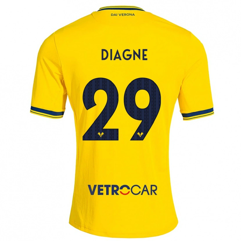 Danxen Mujer Camiseta Baye Diagne #29 Amarillo Rojo 2ª Equipación 2026/27 La Camisa