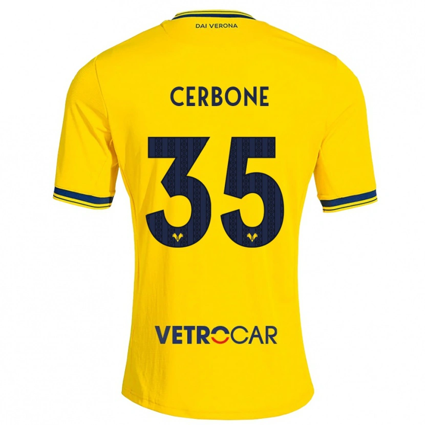Danxen Mujer Camiseta Salvatore Cerbone #35 Amarillo Rojo 2ª Equipación 2026/27 La Camisa