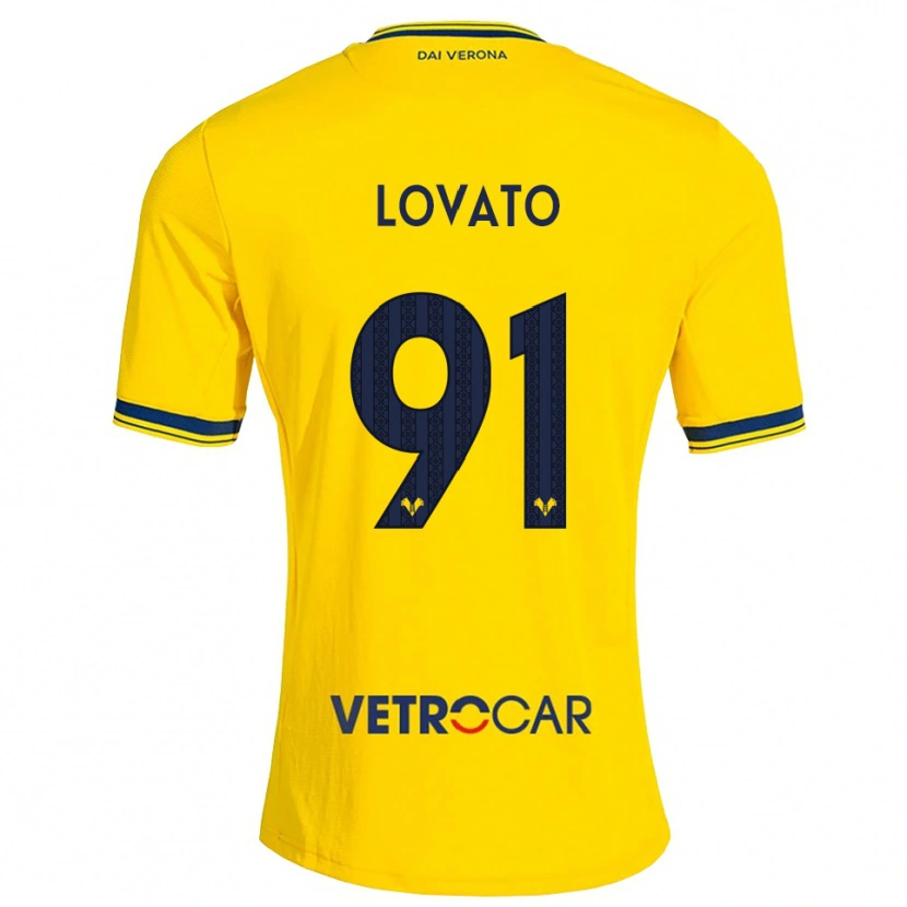 Danxen Mujer Camiseta Enrico Lovato #91 Amarillo Rojo 2ª Equipación 2026/27 La Camisa