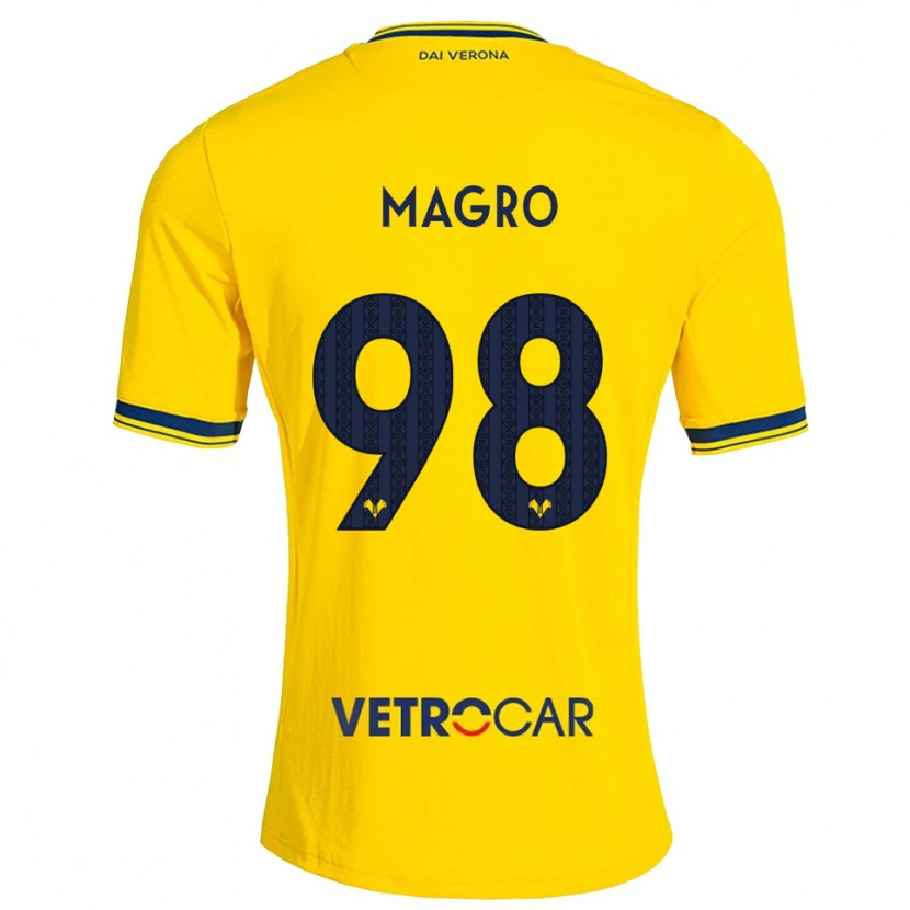 Danxen Mujer Camiseta Federico Magro #98 Amarillo Rojo 2ª Equipación 2026/27 La Camisa