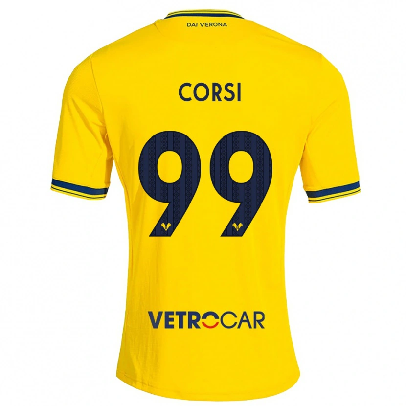 Danxen Mujer Camiseta Sara Corsi #99 Amarillo Rojo 2ª Equipación 2026/27 La Camisa