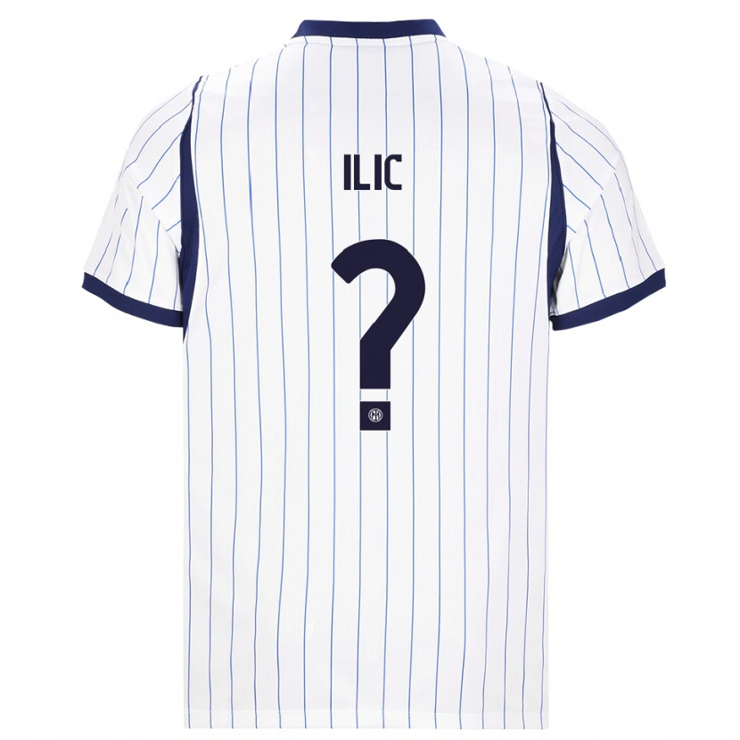Danxen Mujer Camiseta Novak Ilic #0 Blanco Azul Marino 2ª Equipación 2026/27 La Camisa