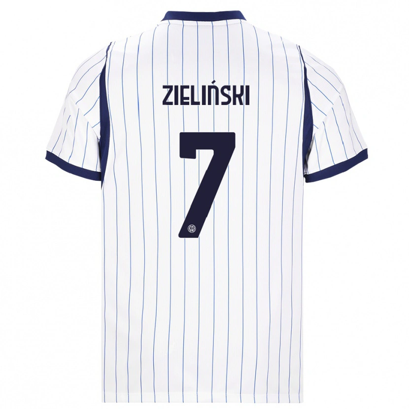Danxen Mujer Camiseta Piotr Zielinski #7 Blanco Azul Marino 2ª Equipación 2026/27 La Camisa