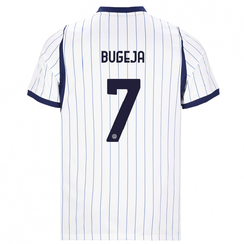 Danxen Mujer Camiseta Haley Bugeja #7 Blanco Azul Marino 2ª Equipación 2026/27 La Camisa