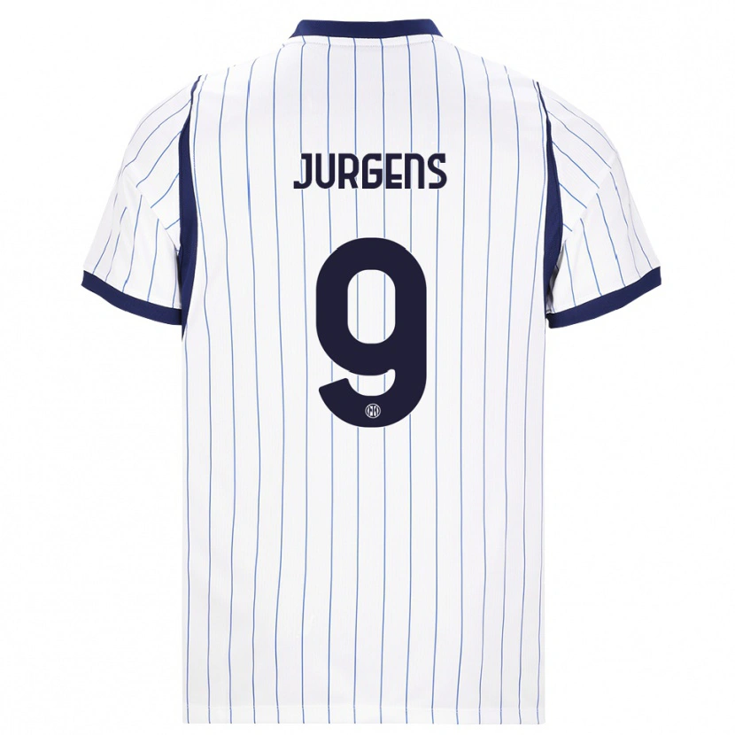 Danxen Mujer Camiseta Oliver Jurgens #9 Blanco Azul Marino 2ª Equipación 2026/27 La Camisa