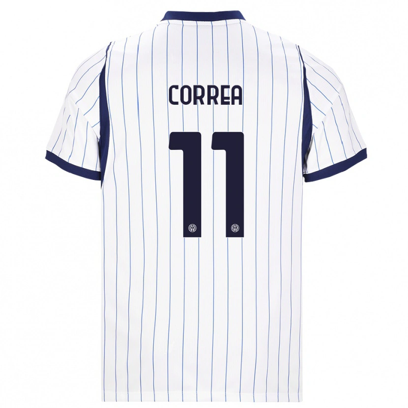 Danxen Mujer Camiseta Joaquin Correa #11 Blanco Azul Marino 2ª Equipación 2026/27 La Camisa