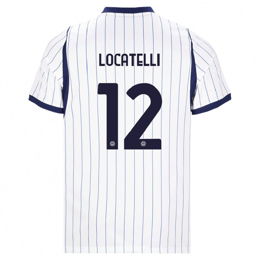 Danxen Mujer Camiseta Tommaso Locatelli #12 Blanco Azul Marino 2ª Equipación 2026/27 La Camisa