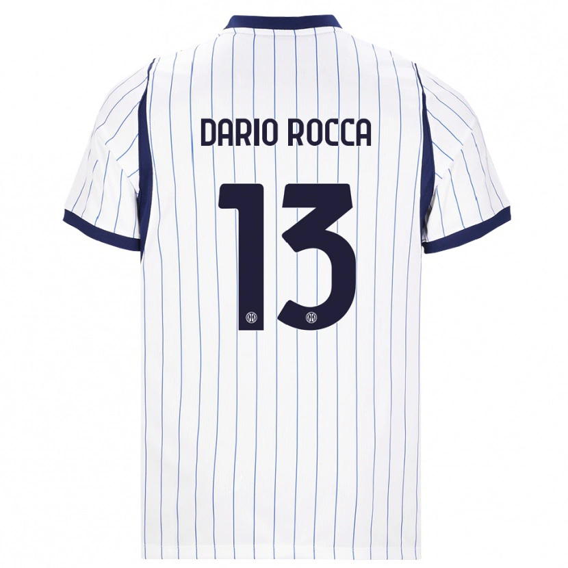 Danxen Mujer Camiseta Edoardo Dario Rocca #13 Blanco Azul Marino 2ª Equipación 2026/27 La Camisa