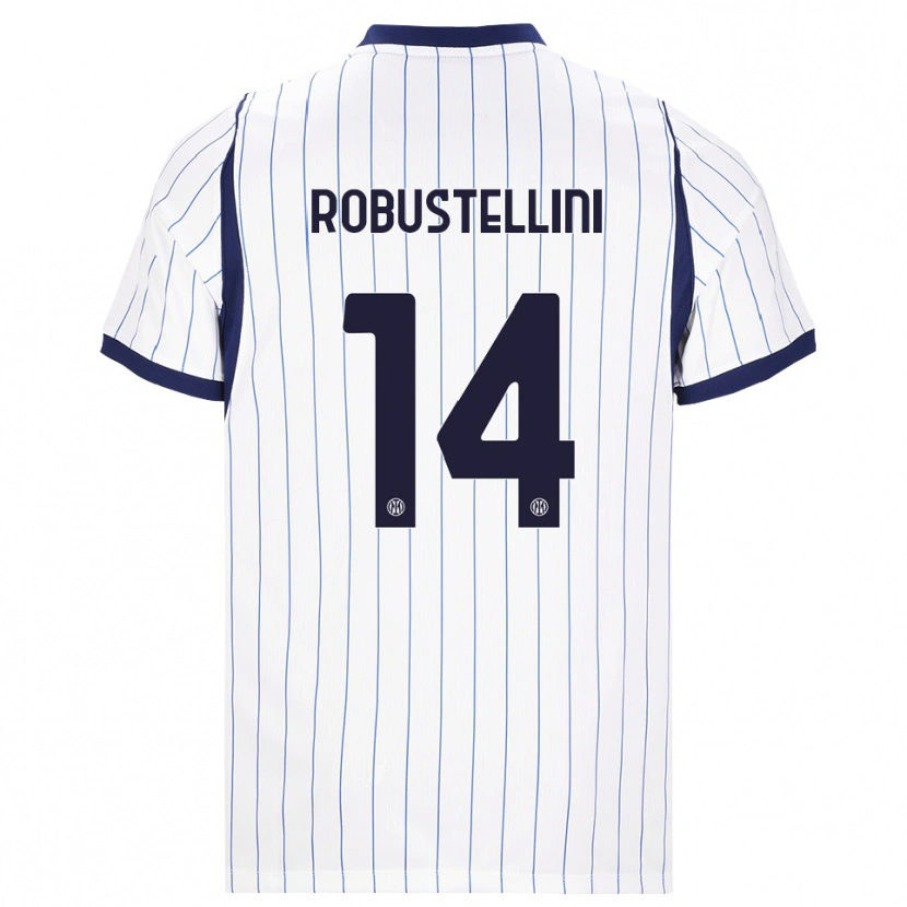 Danxen Mujer Camiseta Chiara Robustellini #14 Blanco Azul Marino 2ª Equipación 2026/27 La Camisa