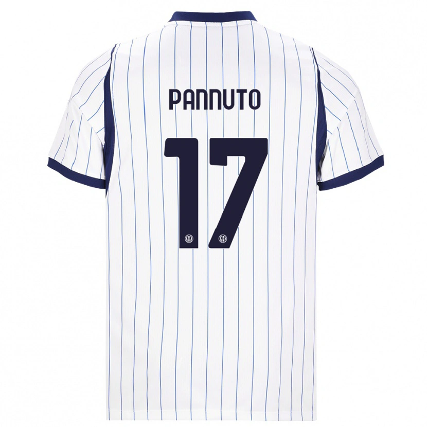 Danxen Mujer Camiseta Mattia Pannuto #17 Blanco Azul Marino 2ª Equipación 2026/27 La Camisa