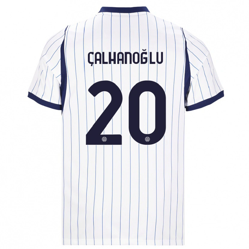 Danxen Mujer Camiseta Hakan Çalhanoğlu #20 Blanco Azul Marino 2ª Equipación 2026/27 La Camisa
