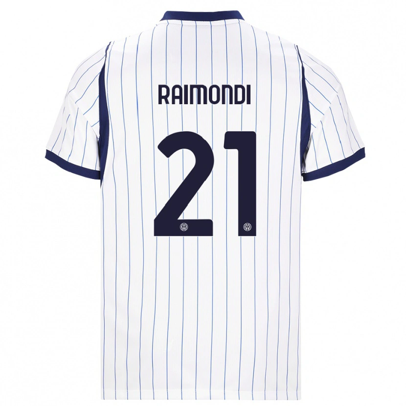 Danxen Mujer Camiseta Paolo Raimondi #21 Blanco Azul Marino 2ª Equipación 2026/27 La Camisa