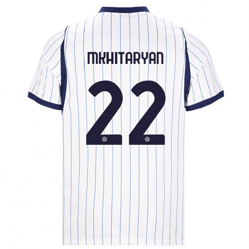 Danxen Mujer Camiseta Henrikh Mkhitaryan #22 Blanco Azul Marino 2ª Equipación 2026/27 La Camisa