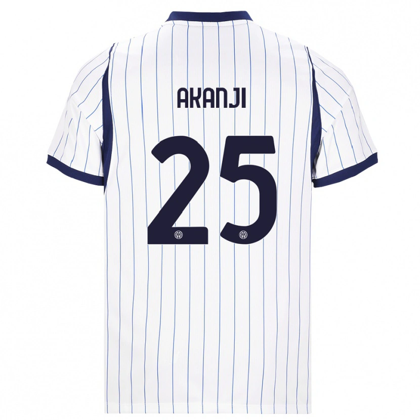 Danxen Mujer Camiseta Manuel Akanji #25 Blanco Azul Marino 2ª Equipación 2026/27 La Camisa