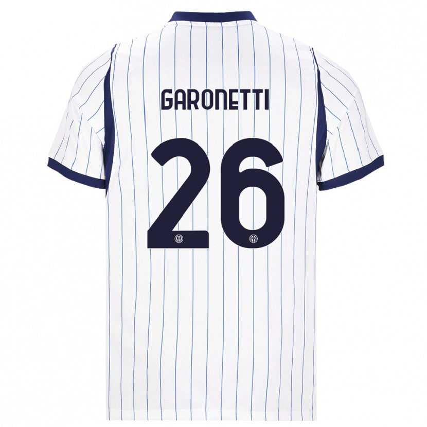 Danxen Mujer Camiseta Gabriele Garonetti #26 Blanco Azul Marino 2ª Equipación 2026/27 La Camisa