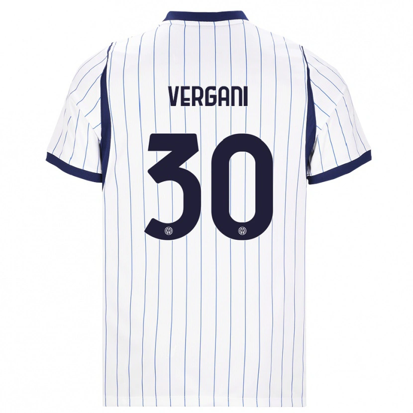 Danxen Mujer Camiseta Bianca Vergani #30 Blanco Azul Marino 2ª Equipación 2026/27 La Camisa