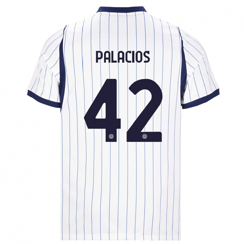 Danxen Mujer Camiseta Tomás Palacios #42 Blanco Azul Marino 2ª Equipación 2026/27 La Camisa