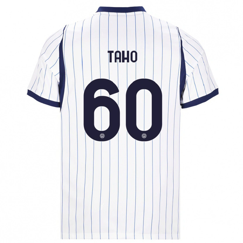 Danxen Mujer Camiseta Alain Taho #60 Blanco Azul Marino 2ª Equipación 2026/27 La Camisa