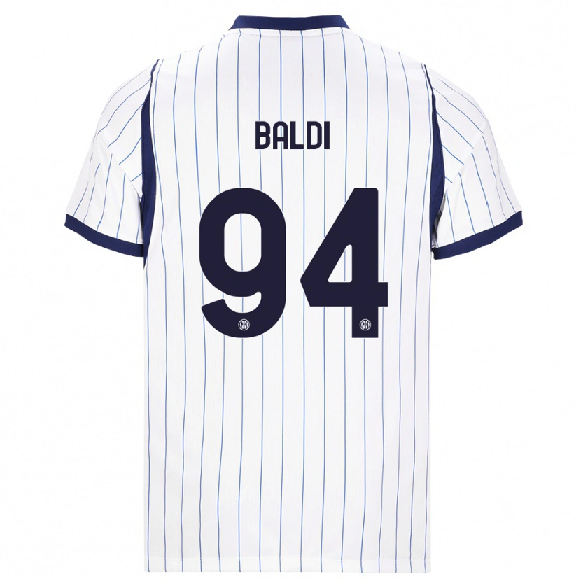 Danxen Mujer Camiseta Rachele Baldi #94 Blanco Azul Marino 2ª Equipación 2026/27 La Camisa