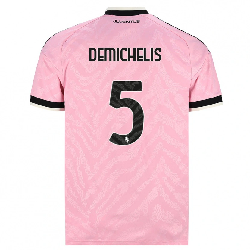 Danxen Mujer Camiseta Emanuele Demichelis #5 Rosa Negro 2ª Equipación 2026/27 La Camisa