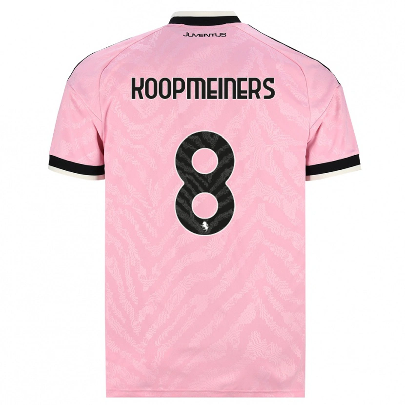 Danxen Mujer Camiseta Teun Koopmeiners #8 Rosa Negro 2ª Equipación 2026/27 La Camisa