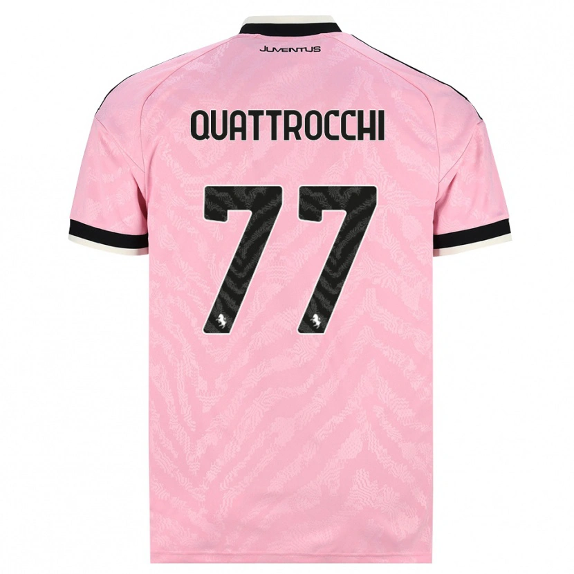Danxen Mujer Camiseta Juan Ignacio Quattrocchi #77 Rosa Negro 2ª Equipación 2026/27 La Camisa