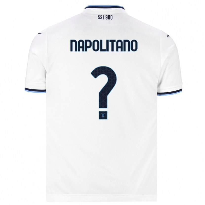 Danxen Mujer Camiseta Federico Napolitano #0 Blanco Azul Marino 2ª Equipación 2026/27 La Camisa