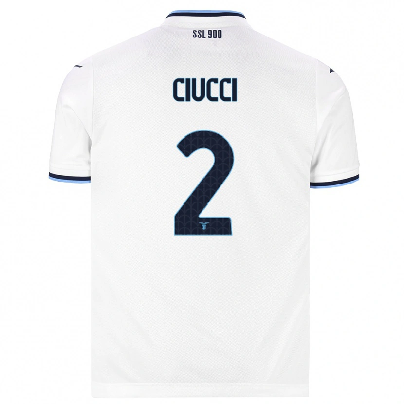 Danxen Mujer Camiseta Federico Ciucci #2 Blanco Azul Marino 2ª Equipación 2026/27 La Camisa