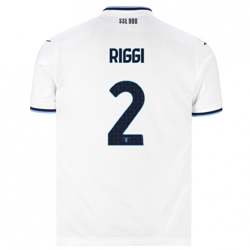 Danxen Mujer Camiseta Emanuele Riggi #2 Blanco Azul Marino 2ª Equipación 2026/27 La Camisa