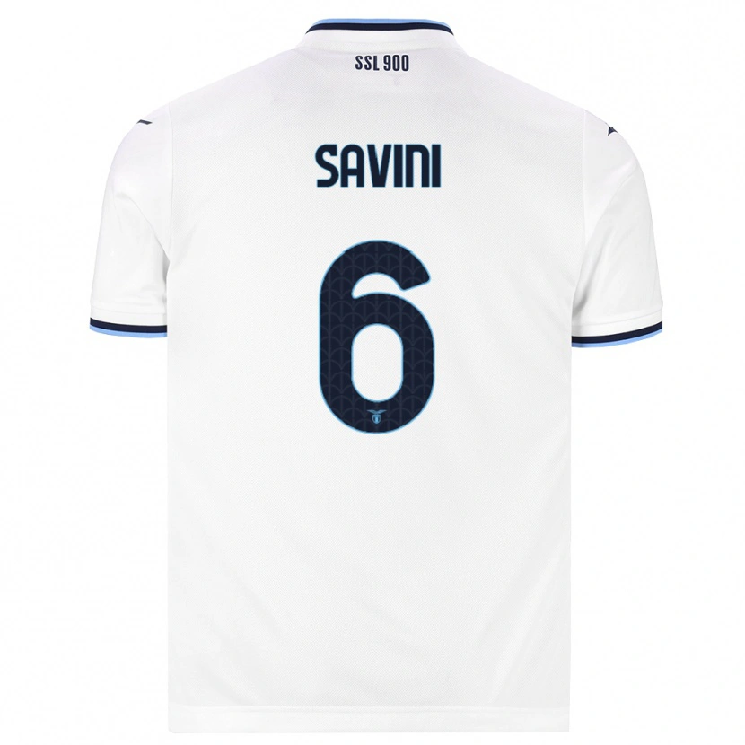 Danxen Mujer Camiseta Federica Savini #6 Blanco Azul Marino 2ª Equipación 2026/27 La Camisa