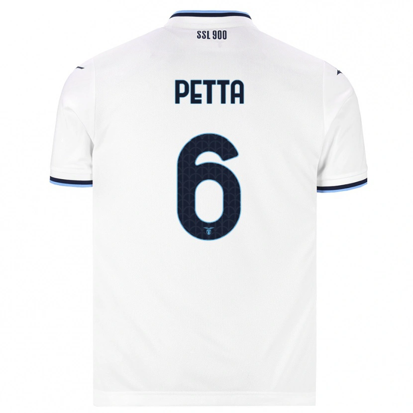 Danxen Mujer Camiseta Andrea Petta #6 Blanco Azul Marino 2ª Equipación 2026/27 La Camisa