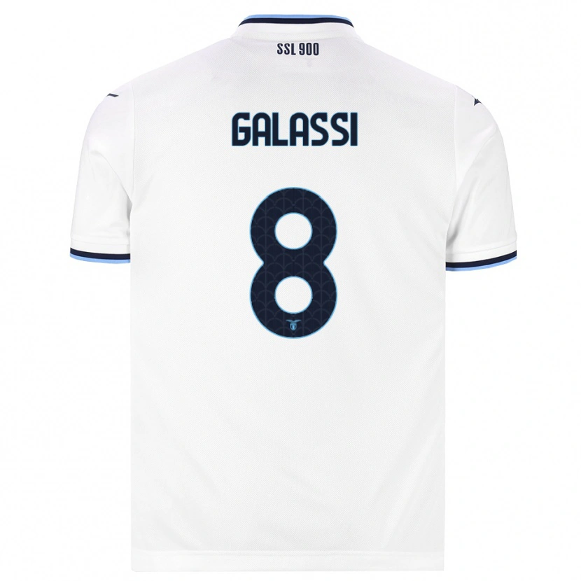 Danxen Mujer Camiseta Bruno Galassi #8 Blanco Azul Marino 2ª Equipación 2026/27 La Camisa