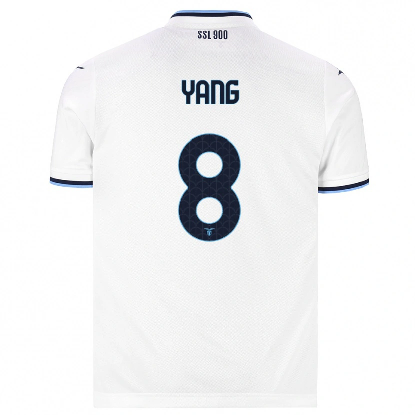 Danxen Mujer Camiseta Lina Yang #8 Blanco Azul Marino 2ª Equipación 2026/27 La Camisa