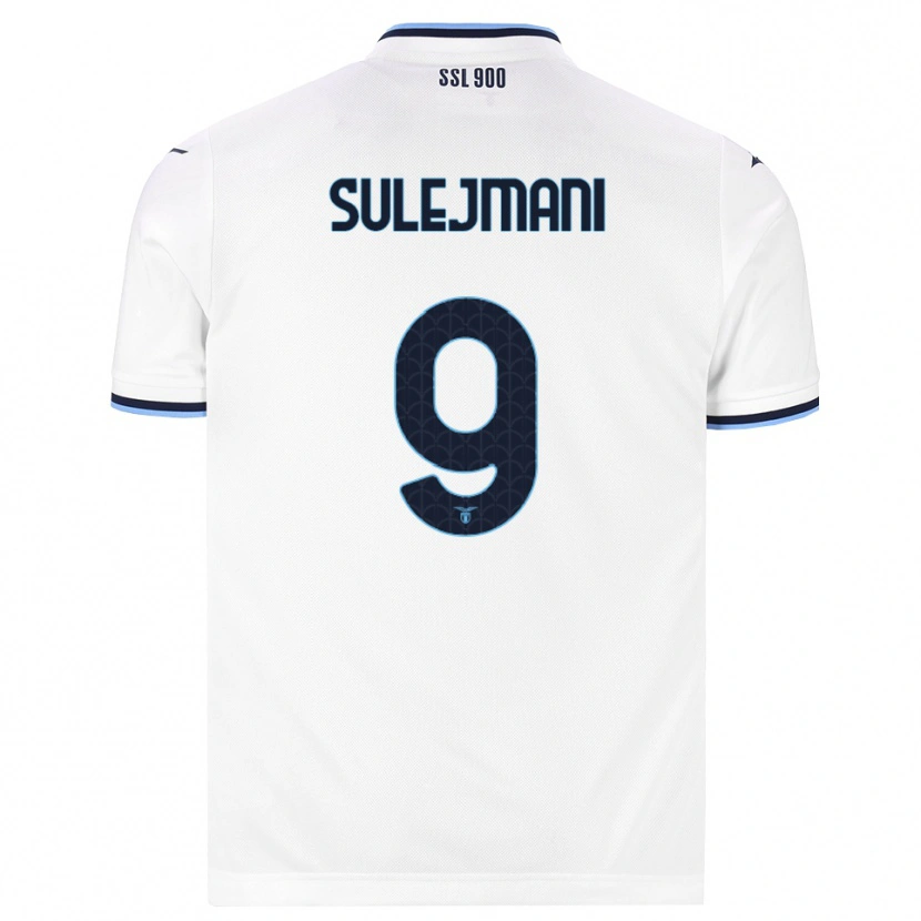 Danxen Mujer Camiseta Flavio Sulejmani #9 Blanco Azul Marino 2ª Equipación 2026/27 La Camisa
