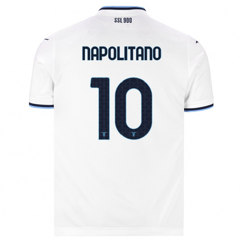 Danxen Mujer Camiseta Luca Napolitano #10 Blanco Azul Marino 2ª Equipación 2026/27 La Camisa