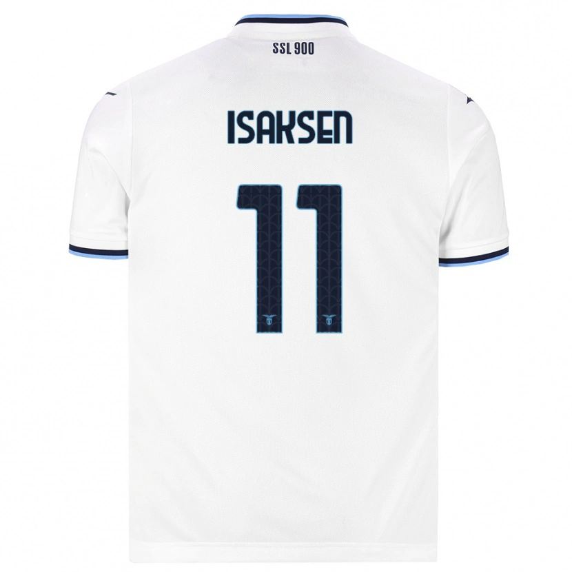 Danxen Mujer Camiseta Gustav Isaksen #11 Blanco Azul Marino 2ª Equipación 2026/27 La Camisa