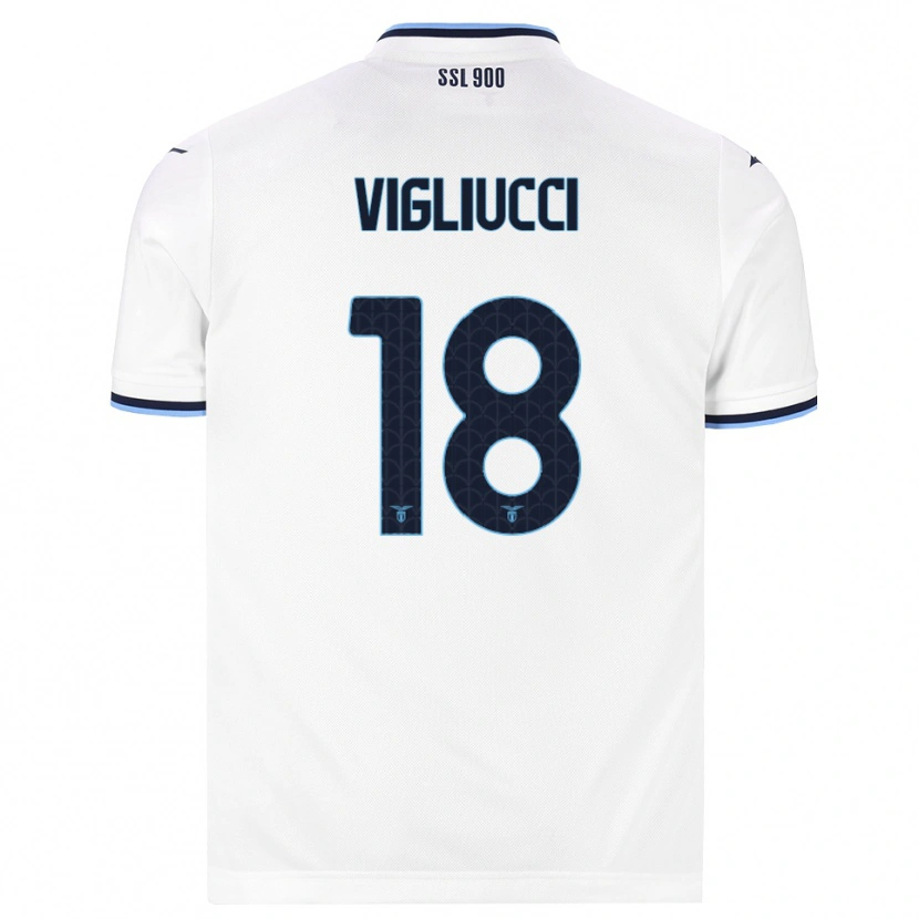 Danxen Mujer Camiseta Chiara Vigliucci #18 Blanco Azul Marino 2ª Equipación 2026/27 La Camisa