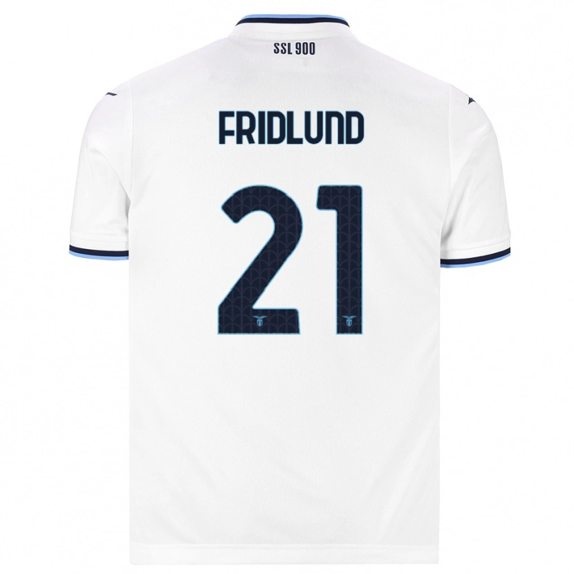 Danxen Mujer Camiseta Johanne Fridlund #21 Blanco Azul Marino 2ª Equipación 2026/27 La Camisa