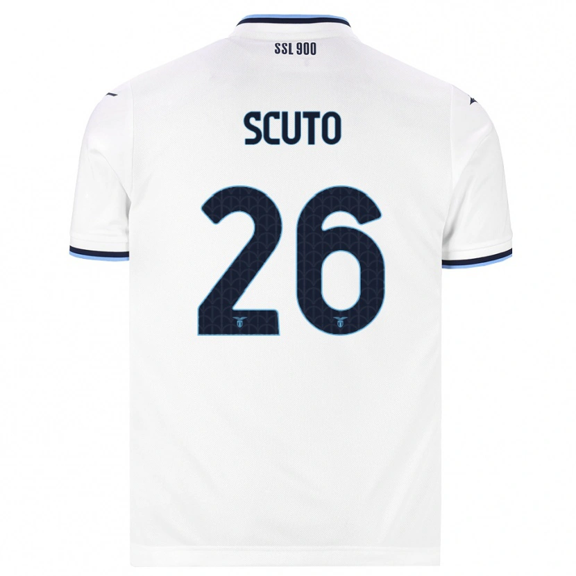 Danxen Mujer Camiseta Leonardo Scuto #26 Blanco Azul Marino 2ª Equipación 2026/27 La Camisa
