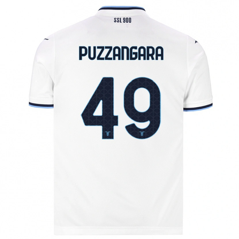 Danxen Mujer Camiseta Angelo Antonio Puzzangara #49 Blanco Azul Marino 2ª Equipación 2026/27 La Camisa