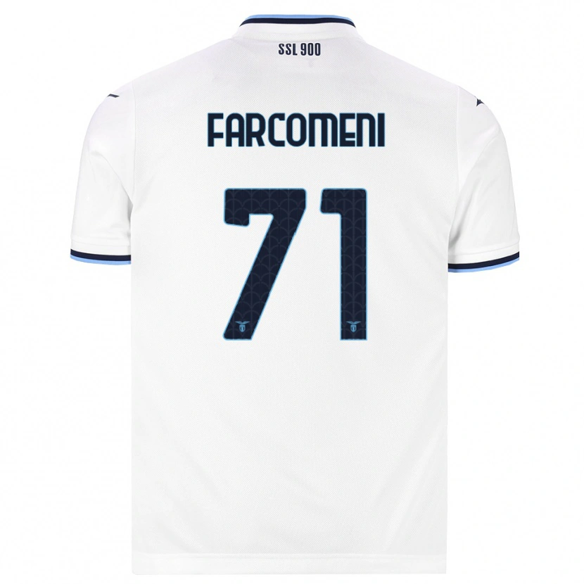 Danxen Mujer Camiseta Valerio Farcomeni #71 Blanco Azul Marino 2ª Equipación 2026/27 La Camisa