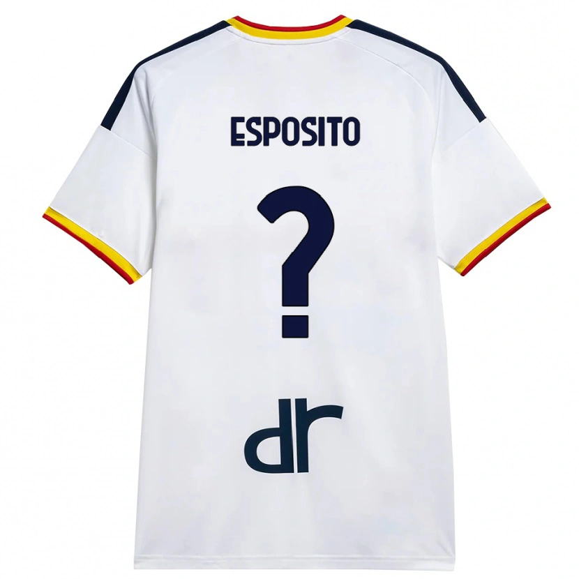Danxen Mujer Camiseta Sebastian Esposito #0 Blanco Amarillo Rojo 2ª Equipación 2026/27 La Camisa