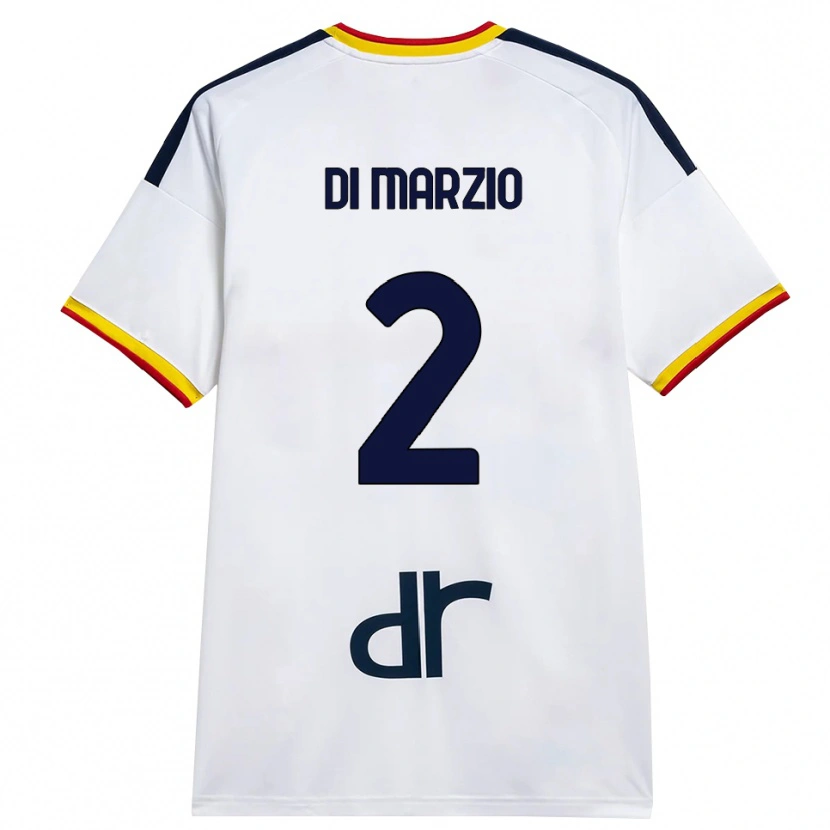 Danxen Mujer Camiseta Flavio Di Marzio #2 Blanco Amarillo Rojo 2ª Equipación 2026/27 La Camisa