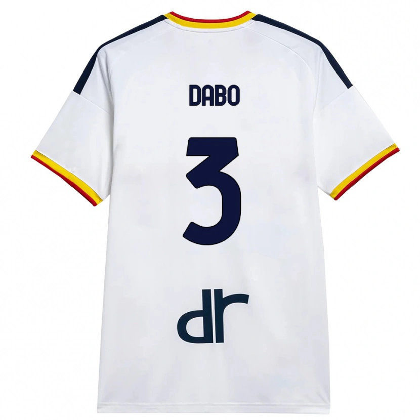Danxen Mujer Camiseta Ismael Dabo #3 Blanco Amarillo Rojo 2ª Equipación 2026/27 La Camisa